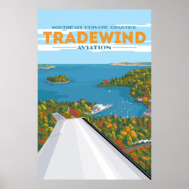 Nordost-Fall-Tradewind-Luftfahrtposter Poster