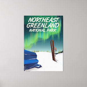 Nordost-Grönland-Reiseplakat Leinwanddruck