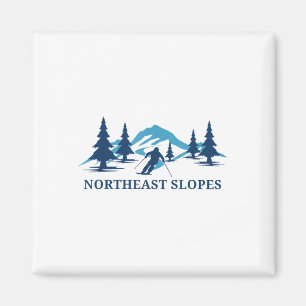 Nordost-Pisten Vermont Ski Resort Skifahren _ Magnet