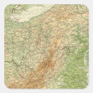Nordost-Staaten Quadratischer Aufkleber