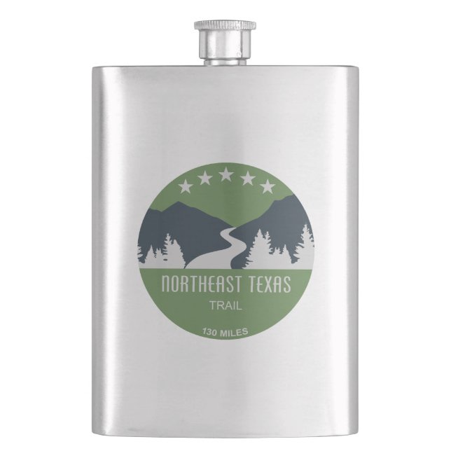 Nordost-Texas-Weg Flachmann (Vorderseite)