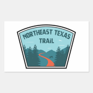 Nordost-Texas-Weg Rechteckiger Aufkleber