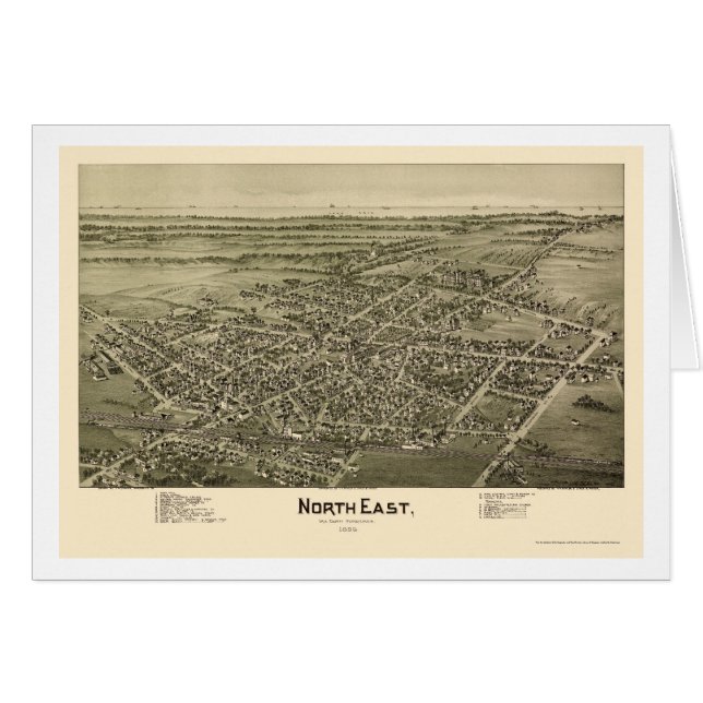 Nordosten, panoramische Karte PAs - 1896 (Vorderseite (Horizontal))