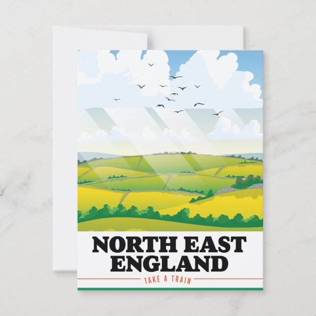 Nordostengland Reiseplakat. (Vorderseite)