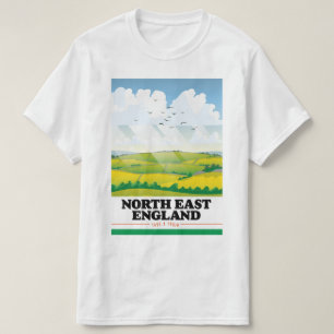Nordostengland Reiseplakat. T-Shirt