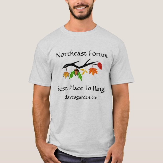 Nordostforum #5: Bester Platz - helleres Blätter T-Shirt (Vorderseite)