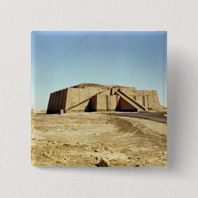 Nordöstliche Fassade des ziggurat, c.2100 BC Button (Vorderseite)
