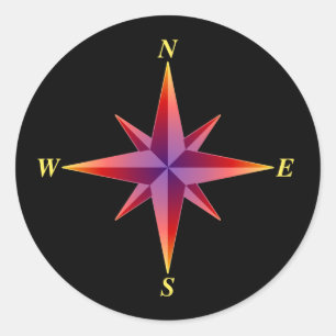Nordpfeil Runder Aufkleber