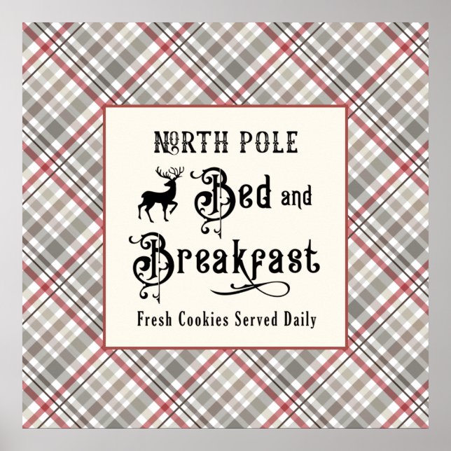Nordpol Bed and Breakfast Bauernhof Weihnachten Poster (Vorne)