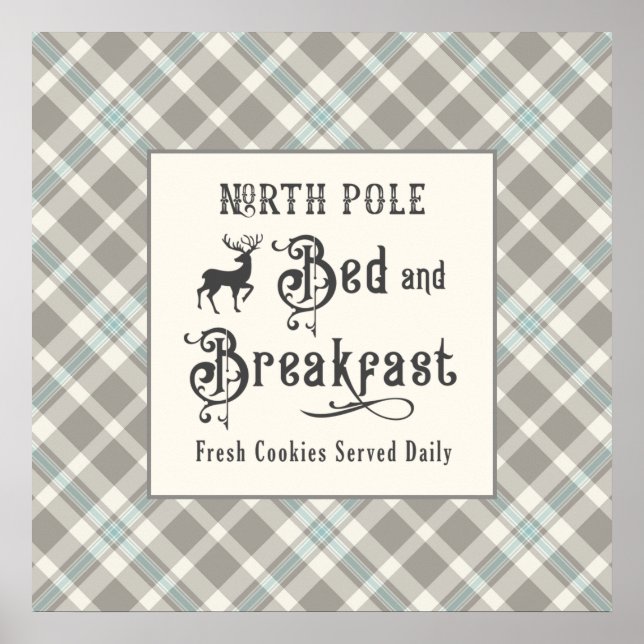 Nordpol Bed and Breakfast Bauernhof Weihnachten Poster (Vorne)
