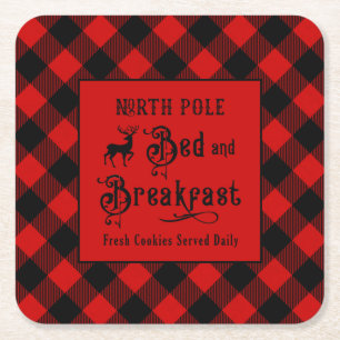 Nordpol Bed and Breakfast Bauernhof Weihnachten Rechteckiger Pappuntersetzer