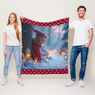 Nordpol-Elf im Winter Fleecedecke