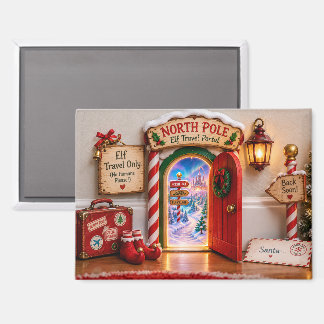 Nordpol-Elfen-Reiseportal – Geheime Weihnachtstür Magnet
