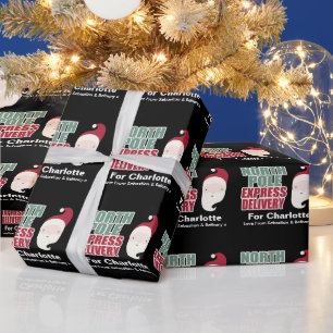 Nordpol Express Lieferung Personalisiert Santa Geschenkpapier