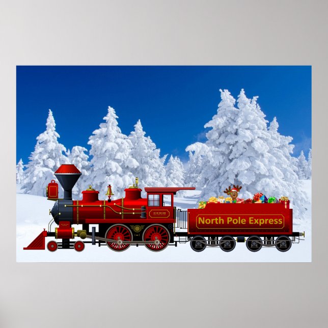 Nordpol-Express-Weihnachtsposter Poster (Vorne)