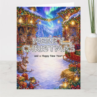 Nordpol Frohe Weihnachten Karte