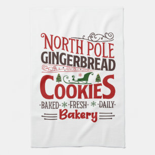 Nordpol-Gingerbread-Keks Geschirrtuch