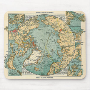 Nordpol-Karte Mousepad