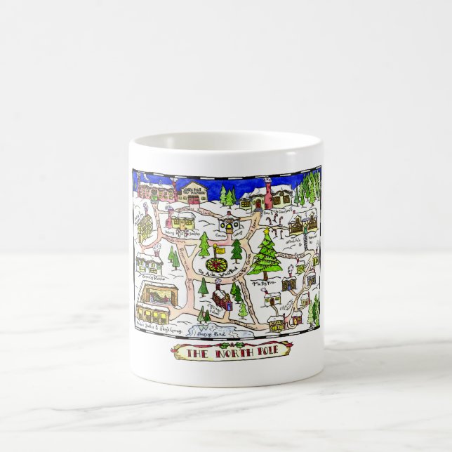 Nordpol-Karten-Tasse Kaffeetasse (Mittel)