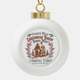 Nordpol Lebkuchen Kaum immer frische Bäcker Keramik Kugel-Ornament