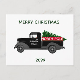 Nordpol Lieferung Vintager Lkw Weihnachten Postkarte