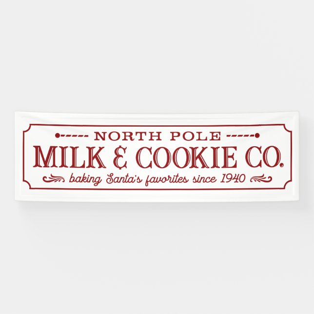 Nordpol - Milch- und Keksunternehmen Weihnachten Banner (Horizontal)