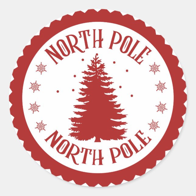 Nordpol, Nordpol Runder Aufkleber (Vorderseite)