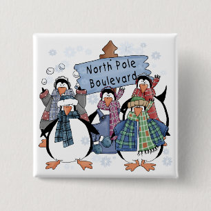 Nordpol Pinguine - Hemden und Geschenke Button