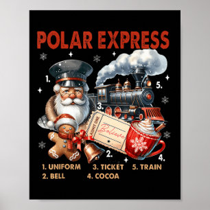Nordpol Polar Express Alle Ausländer glauben Zug Poster