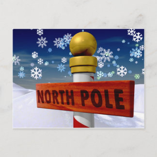 Nordpol Postkarte