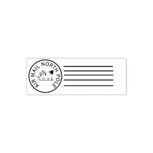 Nordpol Postmark Selbstfarbige Briefmarke Permastempel