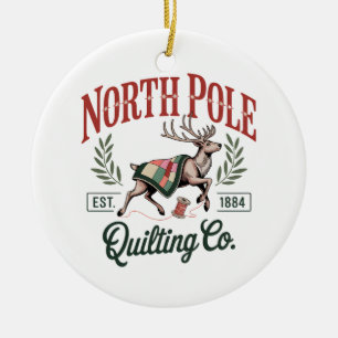 Nordpol- Quilten Lustiges Quilten Nähen Liebhaber Keramik Ornament