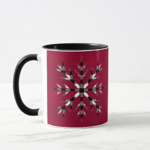 Nordpol-Schneeflocke, Büffelkariert Tasse