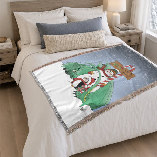 Nordpol Schneemann Drache Pinguin Weihnachten Decke