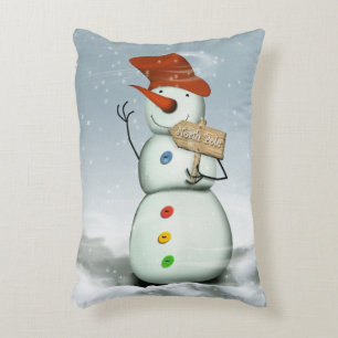 Nordpol-Schneemann Zierkissen