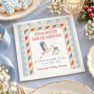 Nordpol-Sondersendung Baby Shower Dekoration Serviette