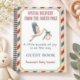 Nordpol-Sondersendung-Baby-Shower-Gast Notizbuch