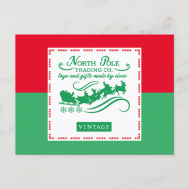Nordpol Vintage Weihnachtskarten Feiertagspostkarte