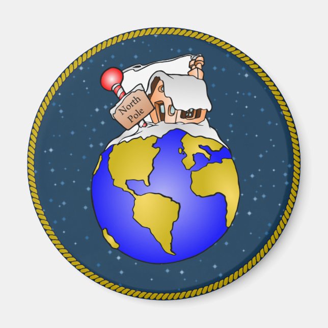 Nordpol Weihnachten Magnet (Vorne)