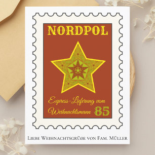 Nordpol Weihnachtsbriefmarkt Postkarte