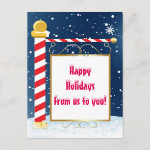 Nordpol-Weihnachtsgrußkarte Postkarte