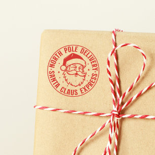 Nordpol-Weihnachtsmann-Express-Sondersendung Gummistempel