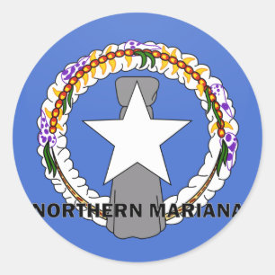 Nordqualität Mariana Roundel Flagge Runder Aufkleber