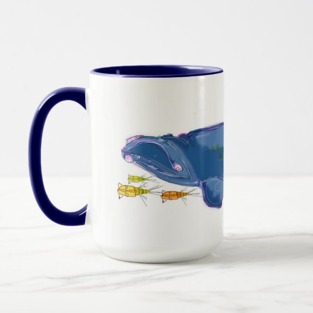 "Nordrechter Wal atlantiks" 15oz kombinierte Tasse (Links)