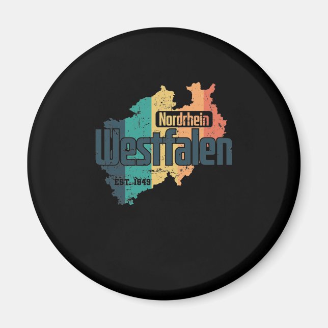 Nordrhein Westfalen Bundesland Deutschland Magnet (Vorne)