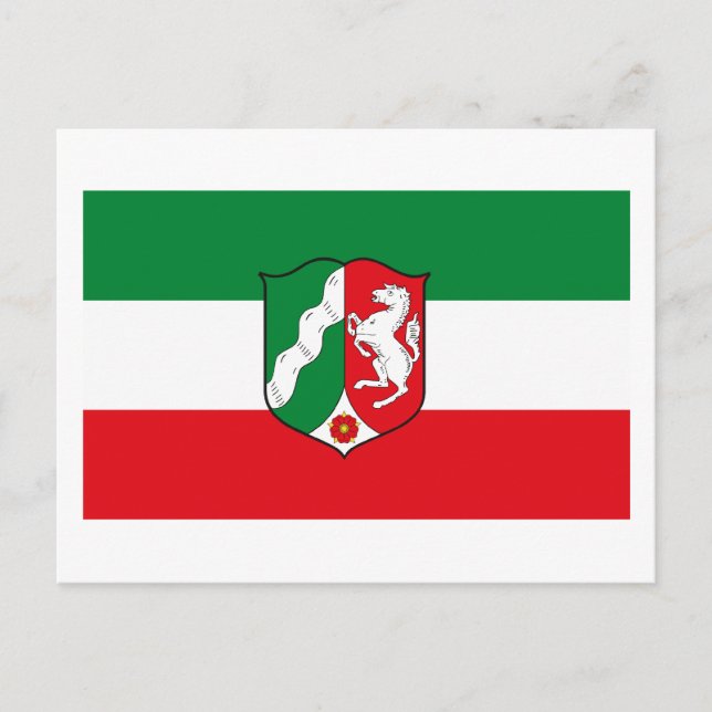 Nordrhein Westfalen Flag Postcard Postkarte (Vorderseite)