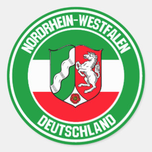 Nordrhein-Westfalen RundEmblem Runder Aufkleber