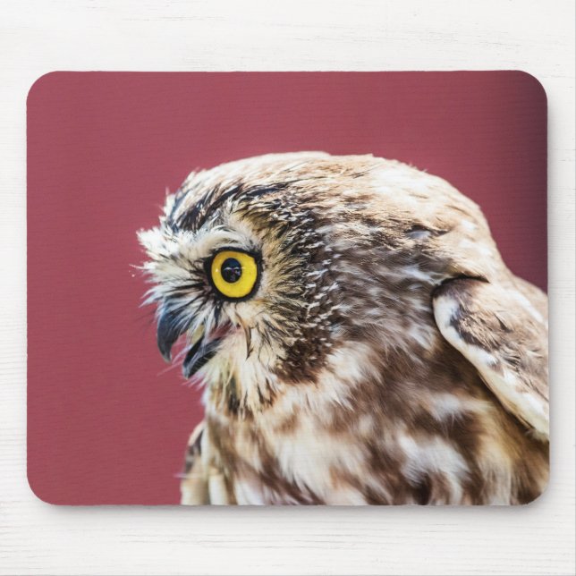 Nordsäge-Weiß-Portrait Mousepad (Vorne)