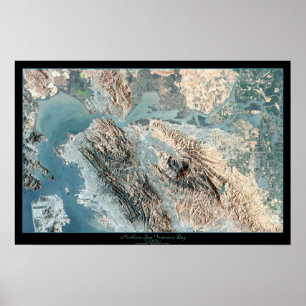Nordsan francisco, CAsatellitendruck Poster