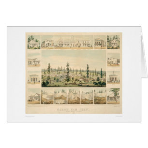 Nordsan juan, panoramische Karte 1858 (1567A) CA